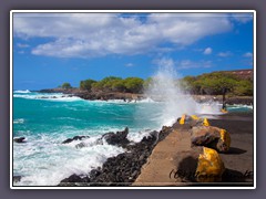 Mahukona Beach früher ein kleiner Hafen einer lokalen Zuckerrohrplantage