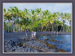 Punaluu Black Sand Beach - klieines Paradies in schwarz