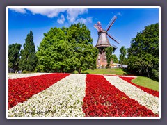 Die Mühle am Wall - Bremer Farben rot - weiss