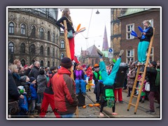 Akrobaten beim Samba Karneval