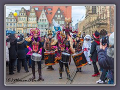 Vor historischer Bremen Kulisse