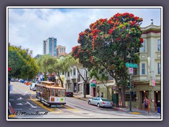 San Francisco - Cable Car in der Hyde Street