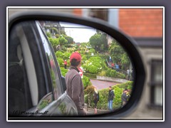 San Francisco - Rückspiegel Rückblick Lombardstreet