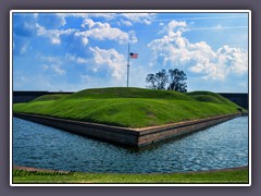 Fort Pulaski auf Cockspur Island im Mündungsgebiet des Savannah River
