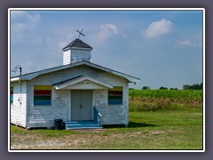 St Paul Baptist Church in den Zuckerrohrfeldern von Louisiana