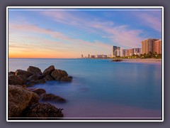 Ein Tag beginnt in Miami Beach mit milden Temperaturen