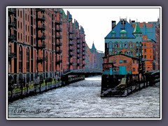 Hamburgs Speicherstadt vereist