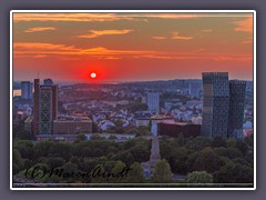 Blick Richtung West in die untergehende Sonne