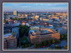 Hamburg von oben Blickrichtung Alster