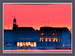 Wie gemalt - Alsterhaus im Sonnenuntergang