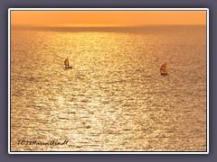 Heimkehren im Sonnenuntergang