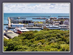 Helgoland Hafen - Halunderjet am Westdamm