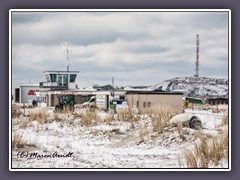 Allein am Flughafen Helgoland Düne