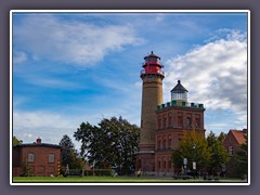 Leuchtturm und Museum Kap Arcona - Rügen - Neuer Leuchtturm links und Schinkelturm.