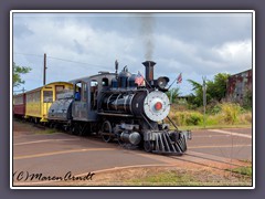 Zuckerrohrzug aus der historischen Zeit des Zuckerrohranbaus auf Maui