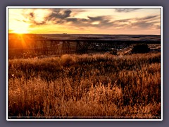 Sonnenuntergang in Cut Bank - in der Ferne der Glacier NP