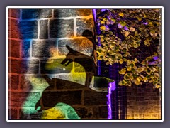 Bremen - Stadtmusikanten Schatten an der Wand
