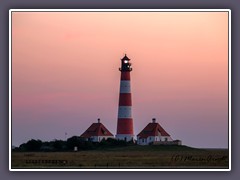 Westerhever - die Leuchtturmwärterhäuschen sind heute Museum