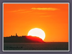 Sonnenuntergang  über Kap Arkona fotografiert vom Hotelgarten aus