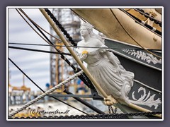 Galveston - Galllionsfigur der Elissa mit der Yellow Rose of Texas
