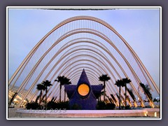 L'Umbracle zur blauen Stunde