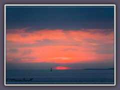 Grünes Licht zum Sonnenuntergang