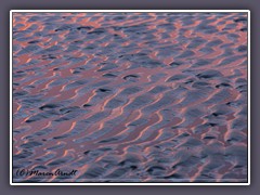 Wattstrukturen im Sonnenuntergang