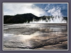 Midway Geyser Basin - Boardwalk am Grand Prismatic Spring