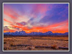 Tetons - Panorama im Sonnenuntergang