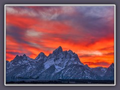 Tetons im Sonnenuntergang