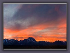 Sonnenuntergang über den Tetons