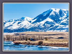 Eisige Temperaturen am Yellowstone River