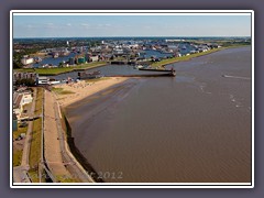 Fischereihafen und der grosse Weserbogen