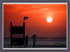 Sonnenuntergang an der Weser