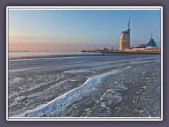 Winterlicht und Eis an der Küste