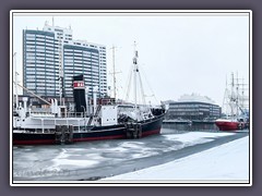 Museumshafen verschneit