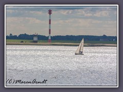 Historischer Leuchtturm Balje von 1904 in Nordkehdingen an der Elbe