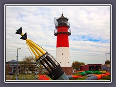 Leuchtturm in Büsum am historischen Kutterhafen