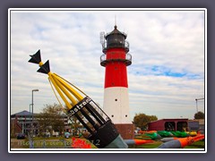 Leuchtturm in Büsum am historischen Kutterhafen