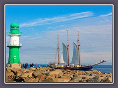 Westmolenfeuer in Warnemünde