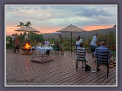 Abend in der Tlomy Lodge