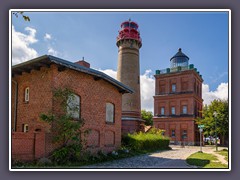 Der quadratische Schinkelturm ist der zweitälteste Leuchtturm an der Ostseeküste 