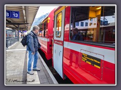 Bernina Express - Chur Abfahrt 8.17 Uhr Gleis 13