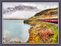 Bernina Express vorbei am Lago Bianco