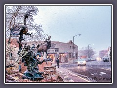 Schnee in Santa Fe - Alameda Street