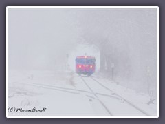 Moorexpress - Winterfahrt bei Schnee und Nebel