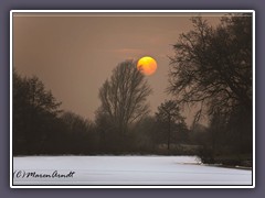 Sonnenuntergang - über der vereisten Hamme