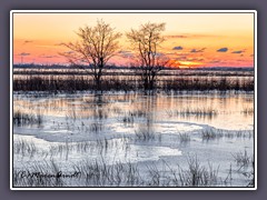 Sonnenuntergang - Gefroren hat es heuer