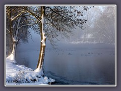 Winter - Melchers Hütte im Morgennebel